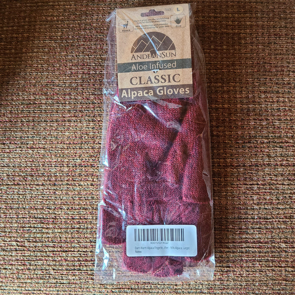 Aloe Infused Alpaca Gloves - Burgundy
