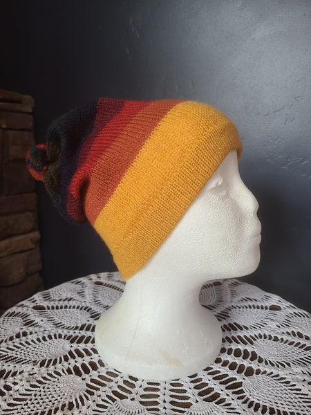 Striped Beanie Alpaca Hat