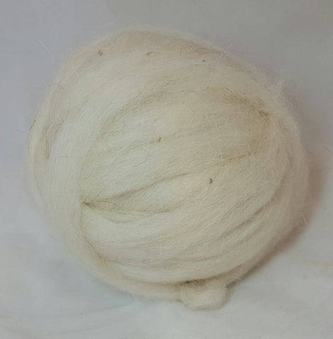 Churro Wool Roving Balls (White) 3 ounces