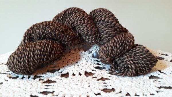 2-Ply Sport Black/Brown Yarn