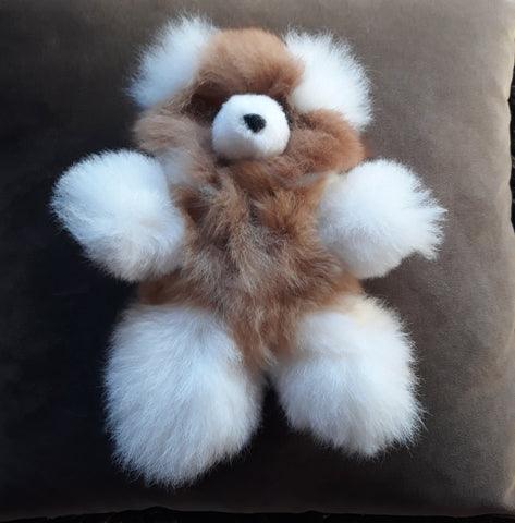 10" "Chico" Alpaca Teddy Bear - Mixed Colored
