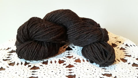 3-Ply Bulky Black Yarn