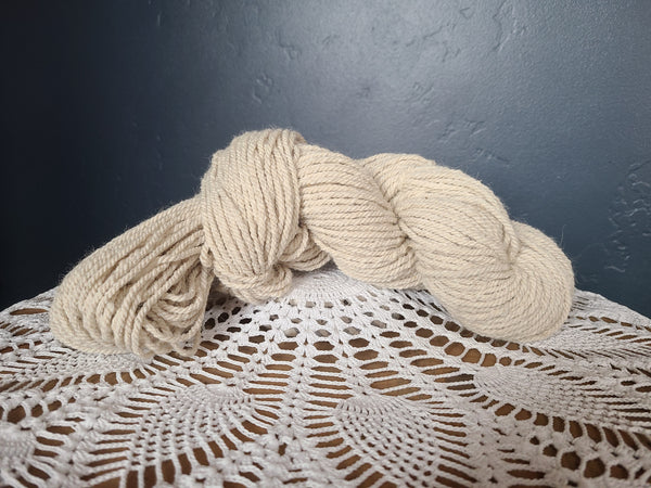 3-Ply Heavy Worsted Cream Yarn