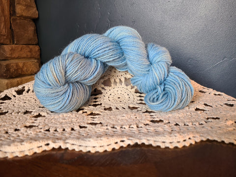 3-Ply Worsted Yarn - Light Baby Blue Eyes