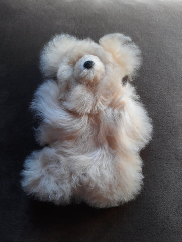 Alpaca Tiny Teddy Bear 7" Beige, Brown, Multi-Colored