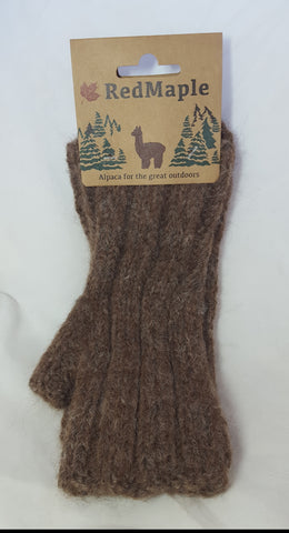 Fingerless Gloves - Brown Heather