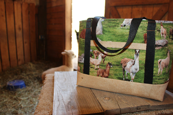 Alpaca Print Tote/Yarn Bag