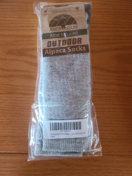 Outdoor Alpaca Socks - Light Gray-Charcoal