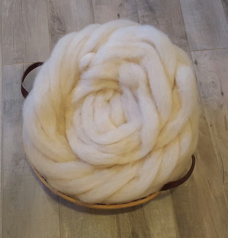 Alpaca Roving - White