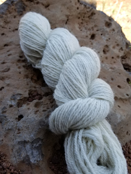 3 ply worsted Clun Alpaca and silk